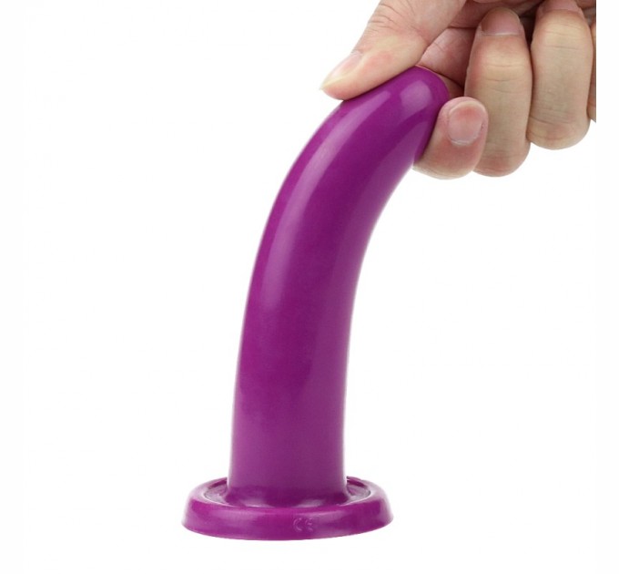 Фаллоимитатор фиолетовый для страпона Lovetoy Silicone Holy Dong Medium 5.5