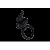 Эрекционное кольцо Adrien Lastic Lingus Black с вибрацией (AD30649)
