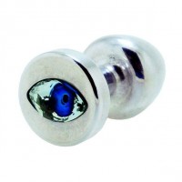 Анальная пробка со стразом Diogol Anni R Eye Кристалл 30 мм Silver (D90216)