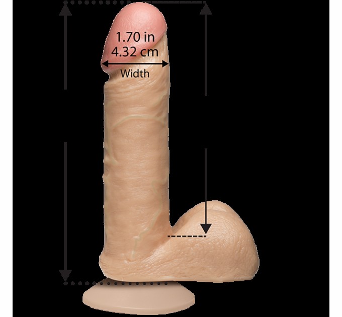 Фаллоимитатор Doc Johnson The Realistic Cock 6 inch White - PVC, Vack-U-Lock, диаметр 4,3см