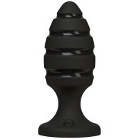 Анальный плаг со спиральным каналом Doc Johnson Platinum Premium Silicone - The Blast - Black