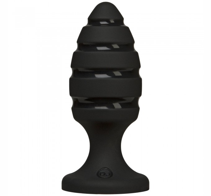 Анальный плаг со спиральным каналом Doc Johnson Platinum Premium Silicone - The Blast - Black