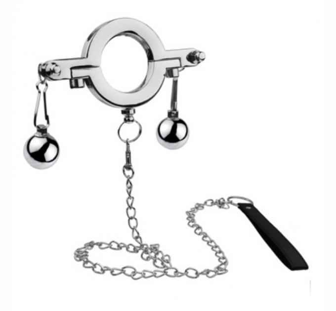 Кольцо утяжелитель для мошонки с поводком Cock Ring With Weight Ball and Leash Bdsm4u