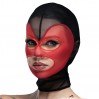 Маска сердце сетка с открытым ртом и глазами Feral Feelings Hearts Mask Black-Red