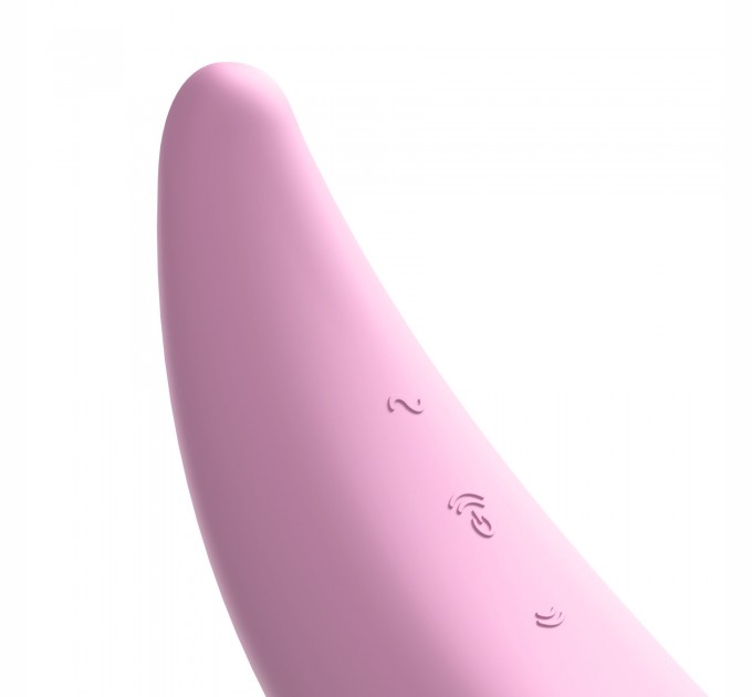 Мощный вакуумный клиторальный стимулятор Satisfyer Curvy 3+ с управлением через интернет