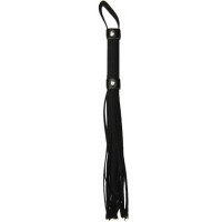 Строгая кожаная черная плеть для ролевых игр Strict Leather Premium Flogger Bdsm4u