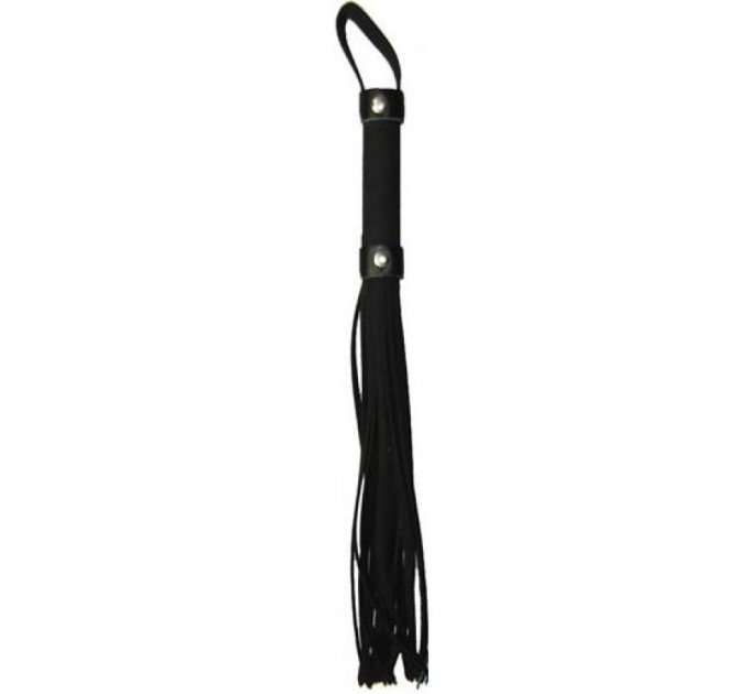 Строгая кожаная черная плеть для ролевых игр Strict Leather Premium Flogger Bdsm4u