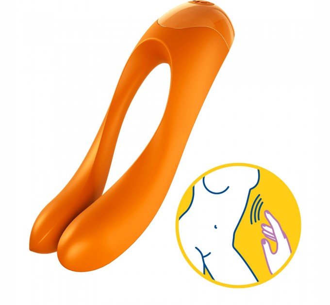 Вибратор на палец Satisfyer Candy Cane Orange