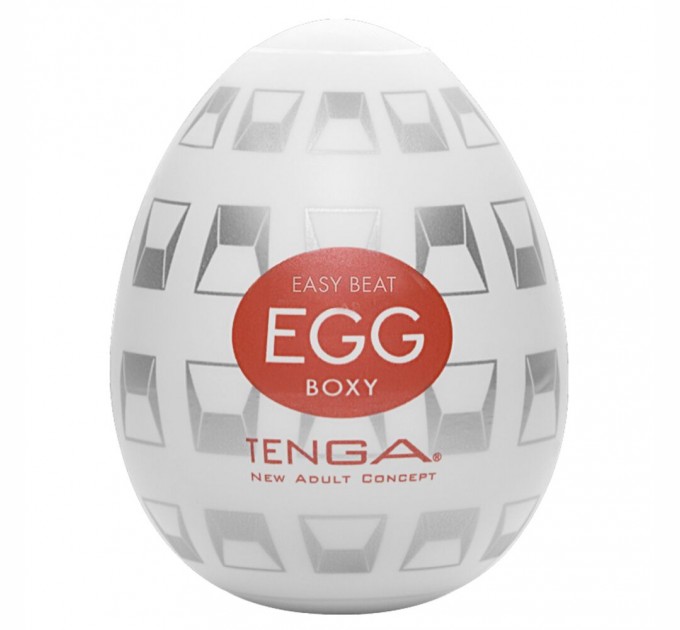 Мастурбатор-яйцо Tenga Egg Boxy с геометрическим рельефом