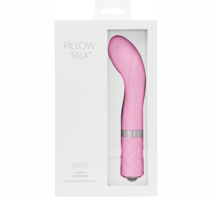 Роскошный вибратор Pillow Talk - Sassy Pink с кристаллом Сваровски для точки G