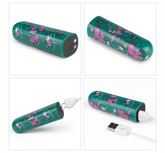 Компактный вибратор с принтом Lovetoy Rechargeable Antheia Massager