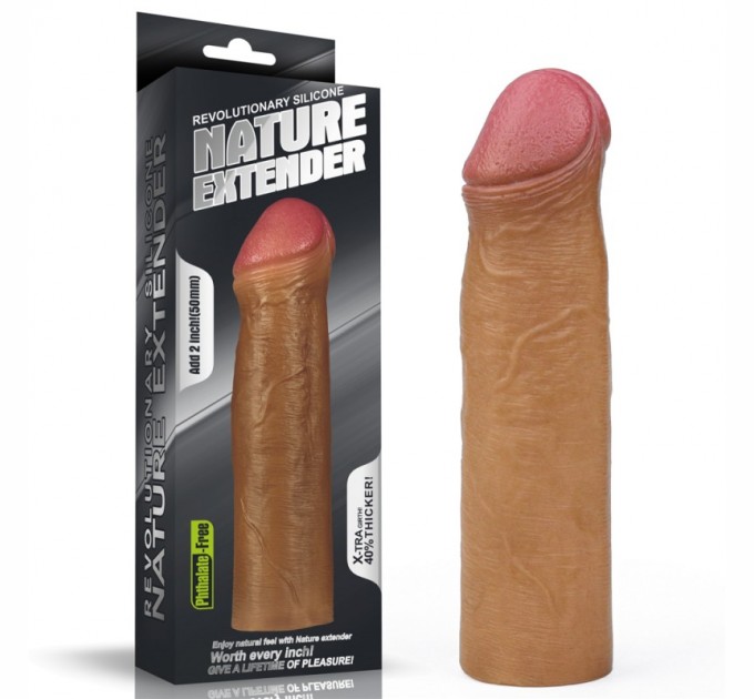 Удлиняющая насадка на пенис Lovetoy Revolutionary Silicone Nature Extender