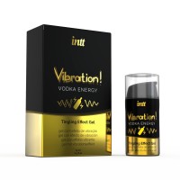 Жидкий вибратор Intt Vibration Vodka (15 мл), съедобный, сильный согревающий эффект