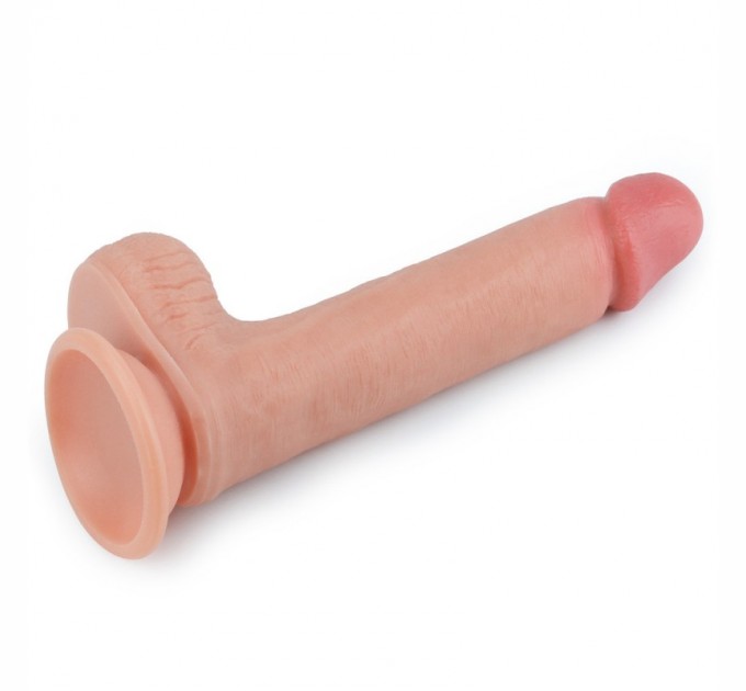 Фаллоимитатор из двойного слоя силикона телесный Lovetoy Dual layered Platinum Silicone Cock