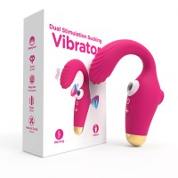 Розовый вибростимулятор Vscnovelty Dual Stimulation Sucking Vibrator