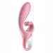 Смарт вибратор кролик Satisfyer Hug Me Pink 2 мотора диаметр 4,2см широкая клиторальная часть