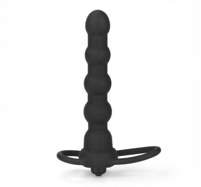 Насадка на член для анальной стимуляции Bdsm4u Vibrating Rock Balled Double Prober