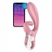 Смарт вибратор кролик Satisfyer Hug Me Pink 2 мотора диаметр 4,2см широкая клиторальная часть