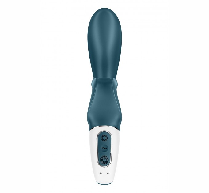 Смарт вибратор кролик Satisfyer Hug Me Bluegrey 2 мотора диаметр 4,2см широкая клиторальная часть