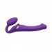 Безремневой страпон с вибрацией Strap-On-Me Vibrating Violet M диаметр 3,3см, пульт ДУ, регулируемый