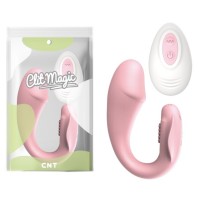 Двойной вибростимулятор для женщин Dolphin Strap-on Remote Version Pink Cnt