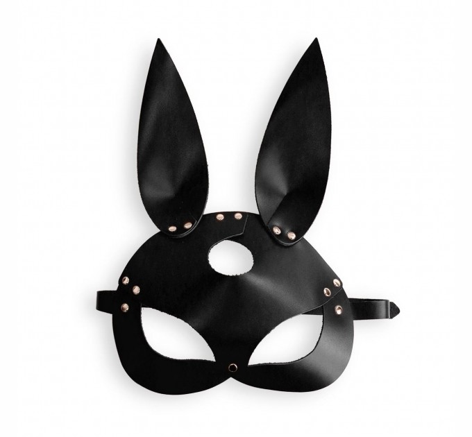 Кожаная маска Зайки Art of Sex Bunny mask Черный