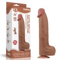 Фаллоимитатор King Sized Sliding Skin Dual Layer Dong Brown 14.0 Lovetoy