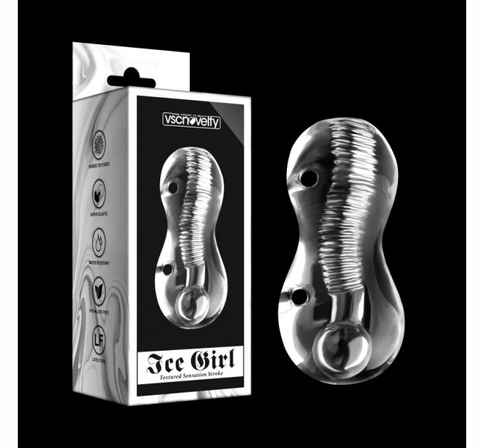 Прозрачный мастурбатор для мужчин Ice Girl Textured Sensation Stroker Vscnovelty