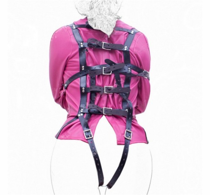 Смирительная рубашка розовая для полного контроля партнера Adjustable Restraint Straitjacket Bdsm4u