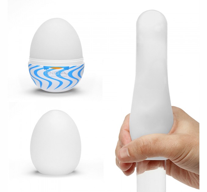 Мастурбатор-яйцо Tenga Egg Wind с зигзагообразным рельефом