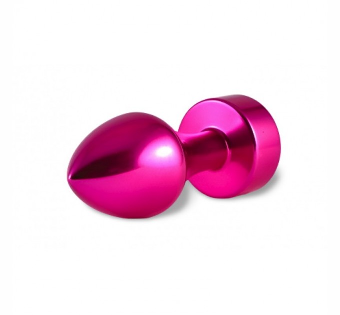 Анальная пробка с прозрачным камнем Lovetoy Rosebud Aluminium 8 см Розовый