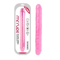 Фаллоимитатор двойной Mr. Rude Crystal Jellies Realistic Double-ended Dildo Pink 12.0 Vscnovelty