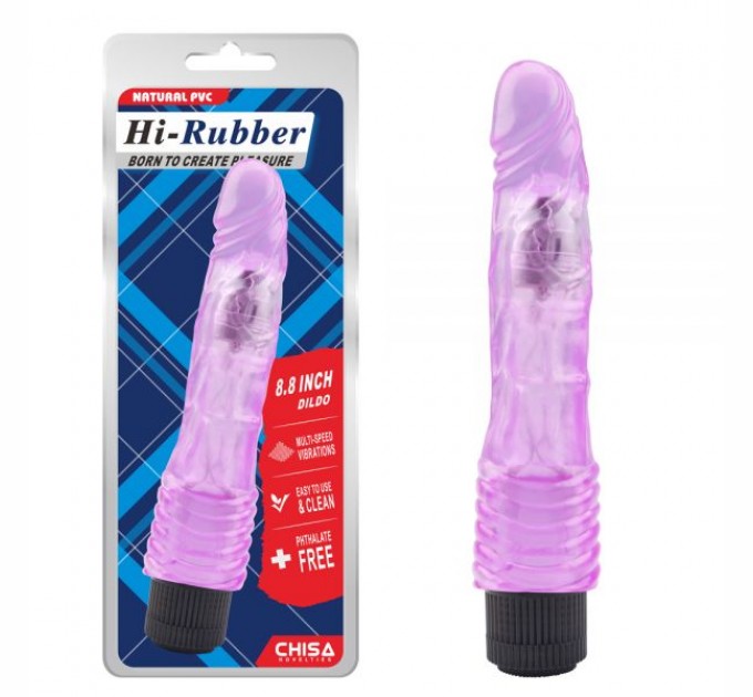 Фиолетовый гелевый фаллоимитатор 8.8 Inch Dildo Chisa