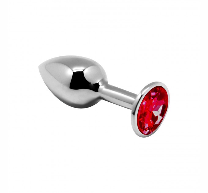 Металлическая анальная пробка с кристаллом Alive Mini Metal Butt Plug Red M