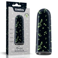 Компактный вибратор светящийся Lovetoy Rechargeable Glow-in-the-dark Music Massager