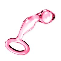 Стеклянный анальный стимулятор Lovetoy Glass Romance 12 см Розовый