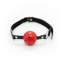 Красный дышащий кляп для рта Bdsm4u Breathable Ball Gag