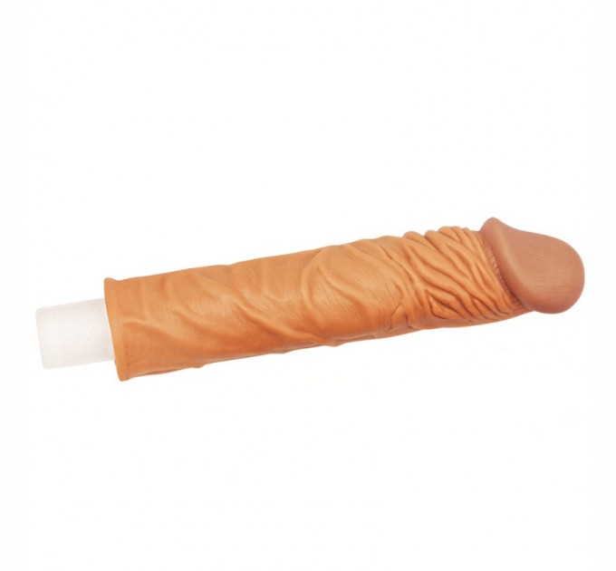Насадка на пенис удлиняющая Lovetoy коричневого цвета Pleasure X Tender Penis Sleeve
