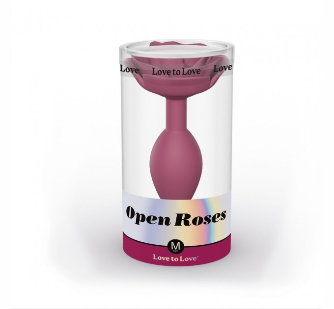 Силиконовая анальная пробка Love To Love OPEN ROSES M SIZE - PLUM STAR