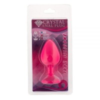Анальная пробка Crystal Pink Silicone Sapphire M Розовый/Синий