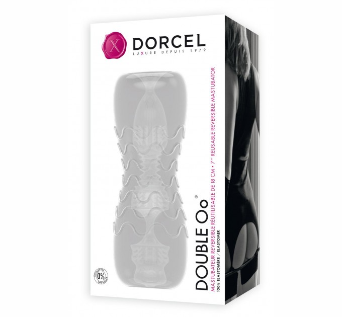 Мастурбатор Dorcel Double OO, двусторонний, два рельефа