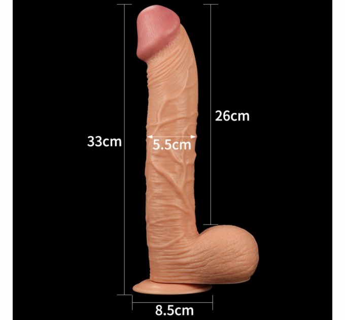 Реалистичный фаллоимитатор на присоске Lovetoy Legendary King Sized Realistic Dildo 12.0