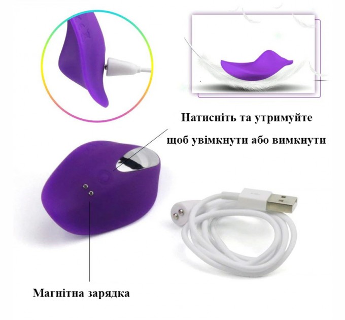 Рельефный вибратор We Love в трусики для клиторальной стимуляции 12 режимов USB