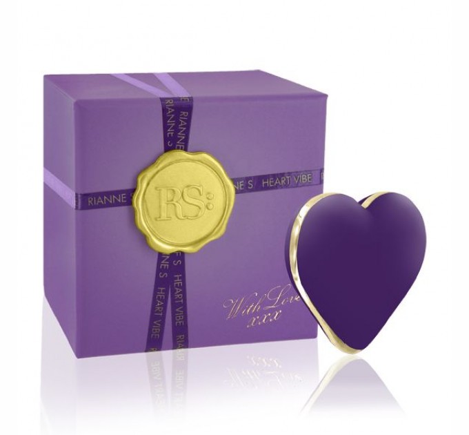 Вибратор-сердечко Rianne S: Heart Vibe Purple, 10 режимов работы, медицинский силикон