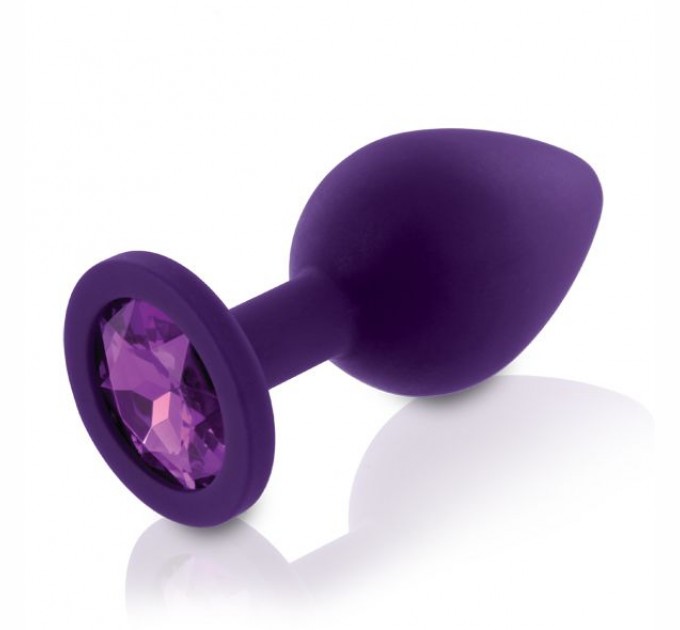 Набор анальных пробок с кристаллом Rianne S: Booty Plug Set Purple, диаметр 2,7см, 3,5см, 4,1см