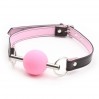 Розовый силиконовый кляп для рта на ремешках Metal Rod Silicone Ball Gags Bdsm4u