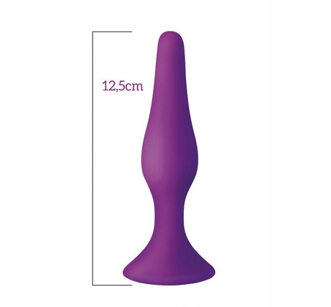 Анальная пробка на присоске MAI Attraction Toys №34 Purple длина 12,5см диаметр 3,2см