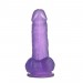 Силиконовый фаллоимитатор Lovetoy фиолетовый Jelly Studs Crystal Dildo Small