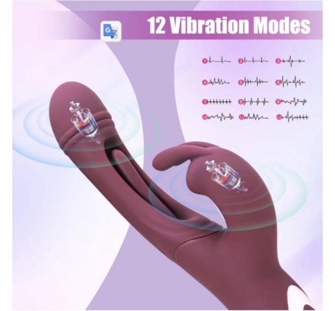 Фантастический вибратор для женщин Greedy Triple Stimulating Massager Burgundy Cnt