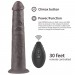 Двухслойный вибратор на присоске Lovetoy Dual Layered Platinum Silicone Rotator Black 10.0